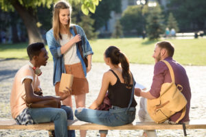 Group of smiling students